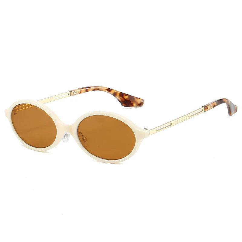 Adira Oval Sunglasses on model
